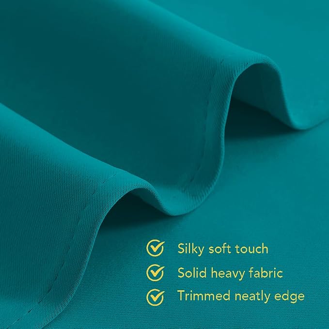 NICETOWN Room Darkening Curtains 60 inch Length 2 Panels, Peacock Teal - Image 5