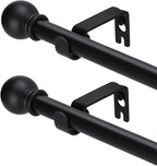GXOACKJ 2 Pack Black Curtain Rods by GXOACKJ