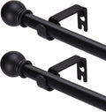 GXOACKJ 2 Pack Black Curtain Rods by GXOACKJ