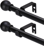 GXOACKJ 2 Pack Black Curtain Rods by GXOACKJ