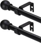 GXOACKJ 2 Pack Black Curtain Rods by GXOACKJ