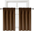 DWCN Brown Blackout Curtains for Small Window, Thermal Insulated Energy Saving - Image 8