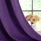 NICETOWN Royal Purple Blackout Curtain Panels 48 inch Long Set of 2 - Image 4