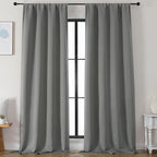 Simplebrand Light Grey Blackout Curtains by Simplebrand
