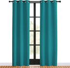 NICETOWN Room Darkening Curtains 80 inch Length 2 Panels, Peacock Teal - Image 2