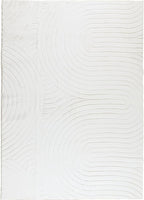 Washable Area Rugs 5x7 Rugs for Living Room Cream Faux Rabbit Fur Rug for - Image 3