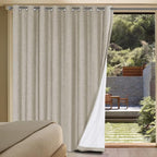 H.VERSAILTEX Blackout Curtains Durable Thick Textured Look 100% Blackout Patio by HVERSAILTEX