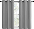 NICETOWN Silver Grey Blackout Curtain Panels - Image 2