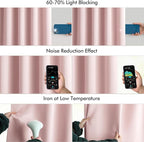 MIULEE Baby Pink Back Tab Blackout Curtains 96 Inch Length 2 Panels Set - Image 5