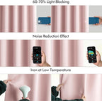MIULEE Baby Pink Back Tab Blackout Curtains 96 Inch Long 2 Panels Set - Image 5