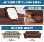 H.VERSAILTEX Rich Velvet Stretch 2 Piece Cover Chair Slipcover Sofa Cover - Image 6