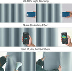 MIULEE Slate Blue Back Tab Blackout Curtains 84 Inch Length 2 Panels Set - Image 5