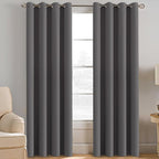 H.VERSAILTEX Microfiber Blackout Grey Curtains by HVERSAILTEX