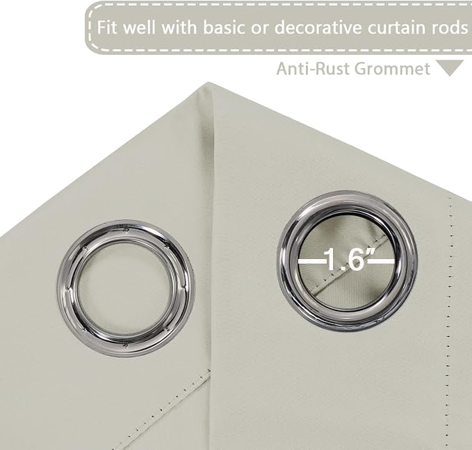 H.VERSAILTEX Blackout Patio Curtains 100 x 84 Inches - Image 3