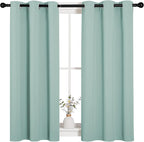 NICETOWN Aqua Blue Thermal Insulated Curtains Blackout Draperies, Window - Image 2