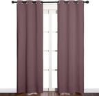 NICETOWN Window Curtain Panels, Dry Rose, 1 Pair, 34 by 84-inch, Thermal - Image 2