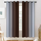Yakamok Room Darkening Thickening Polyester Gradient Color Ombre Curtains - Image 2
