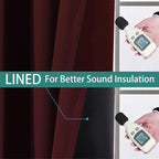 Yakamok 100% Blackout Curtains for Living Room, Noise Reducing Drapes, Thermal - Image 4