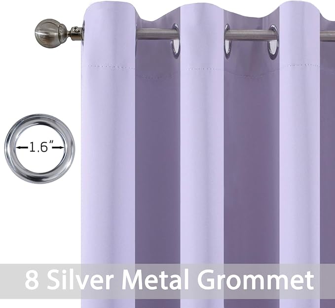 Yakamok Room Darkening Grommet Window Drapes Thermal Insulated Light Blocking - Image 3