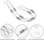 2 Pieces Wood Bead Curtain Tieback Boho Curtain Tiebacks Curtain Holdbacks - Image 6