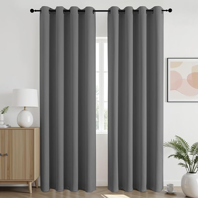 Joydeco Blackout Curtains 95 Inch Length 2 Panels Set, Thermal Insulated Long by JOYDECO
