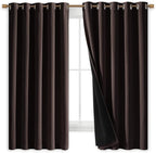 NICETOWN 100% Blackout Lined Curtains, 1 Pair, 2 Thick Layers Completely - Image 2