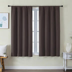 Simplebrand Ava Chocolate Short Blackout Curtains by Simplebrand