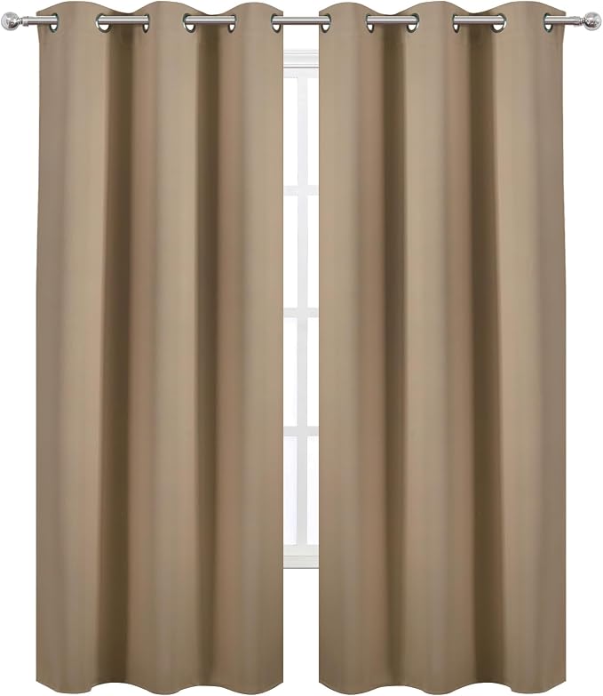 LEMOMO Natural Thermal Blackout Curtains/42 x 95 Inch/Set of 2 Panels Room - Image 2