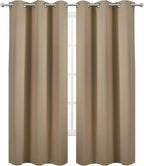 LEMOMO Natural Thermal Blackout Curtains/42 x 95 Inch/Set of 2 Panels Room - Image 2