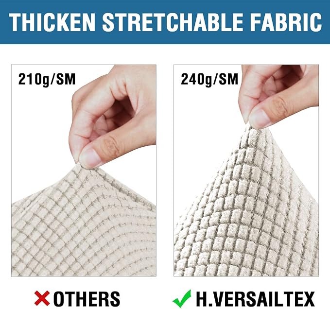 H.VERSAILTEX 3 Piece Stretch Sofa Covers - Image 5