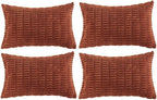 Fancy Homi 4 Packs Rust Decorative Throw Pillow Covers 12x20 Inch by Fancy+Homi