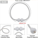 6 Pack Magnetic Curtain Tiebacks Modern Handmade Rope Curtain Tie Backs - Image 2