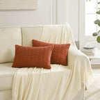 Fancy Homi 4 Packs Boho Burnt Orange Fall Decorative Throw Pillow Covers 12x20 - Image 6