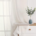 OWENIE Sheer Curtains Ivory 144 inch Extra Long, Elegant and Airy Drapes by OWENIE
