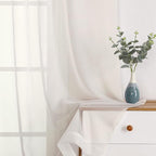 OWENIE Sheer Curtains Ivory 144 inch Extra Long, Elegant and Airy Drapes by OWENIE