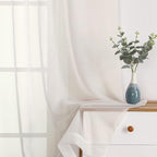 OWENIE Sheer Curtains 108" inches Long, 2 Panels Sheer Curtain Set, Rod Pocket by OWENIE