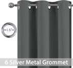 Yakamok Room Darkening Grommet Window Drapes Thermal Insulated Light Blocking - Image 3