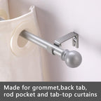 GXOACKJ 2 Pack Silver Curtain Rods - Image 3