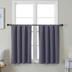Simplebrand Ava Greyish Purple Short 36 Inches Blackout Curtain 2 Panels Set by Simplebrand
