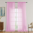 OVZME Light Pink Bedroom Curtains 96 Length by OVZME