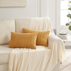 Fancy Homi 4 Packs Mustard Yellow Decorative Throw Pillow Covers 12x24 Inch - Image 7