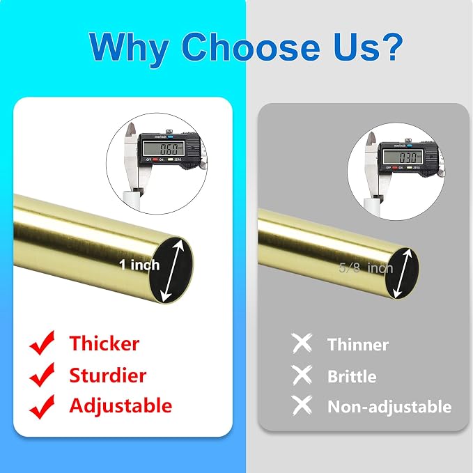 Byondeth Curtain Rods for Windows 16 to 48 or 60 Inches Max Adjustable Length 1 - Image 5