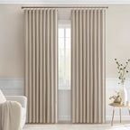 MIULEE Taupe Back Tab Blackout Curtains 72 Inches Long 2 Panels Set - Image 9