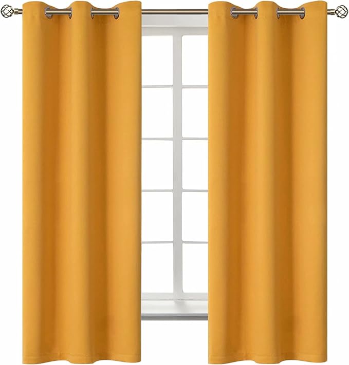 BGment Room Darkening Curtains 63 Inches Long by BGment
