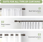 5/8” Diameter Curtain Rods 30-90 Inch, - Image 7
