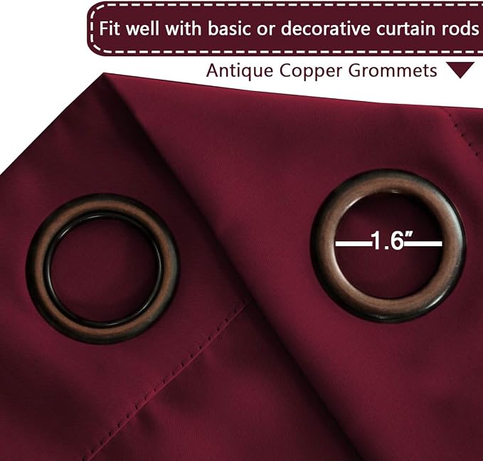 H.VERSAILTEX Blackout Patio Curtains 100 x 96 Inches - Image 3