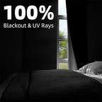 NIGHTON Portable Blackout Curtains 100"×57", Strong Hook and Loop Tape Strips - Image 2