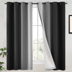 Yakamok 100% Blackout Curtains 63 Inch Length 2 Layers, Light Blocking Thermal by Yakamok