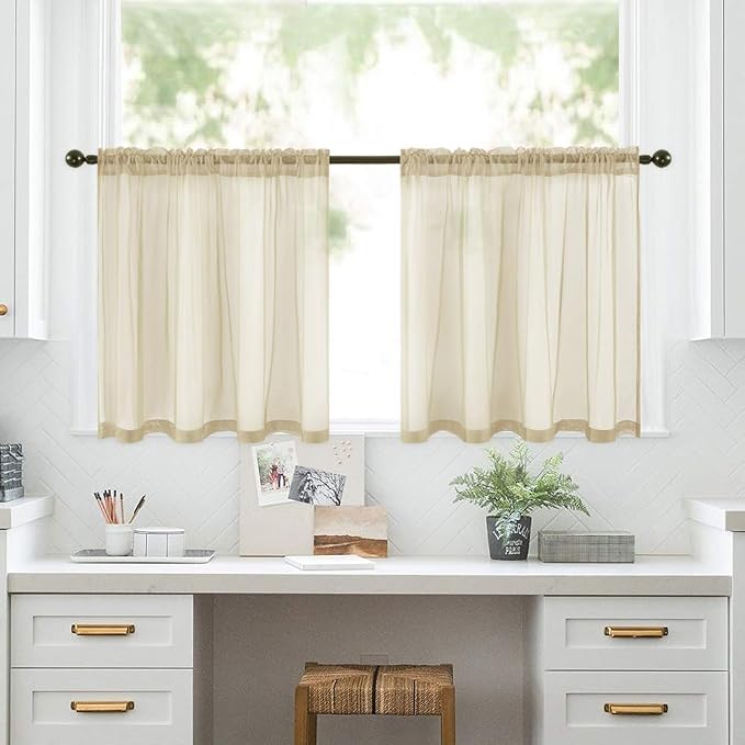 MIULEE Short Sheer Curtains 30 Inch Length - Image 7