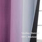 Ombre Purple and Gray Blackout Curtains 63 Inch Length 2 panels, Full Room - Image 5